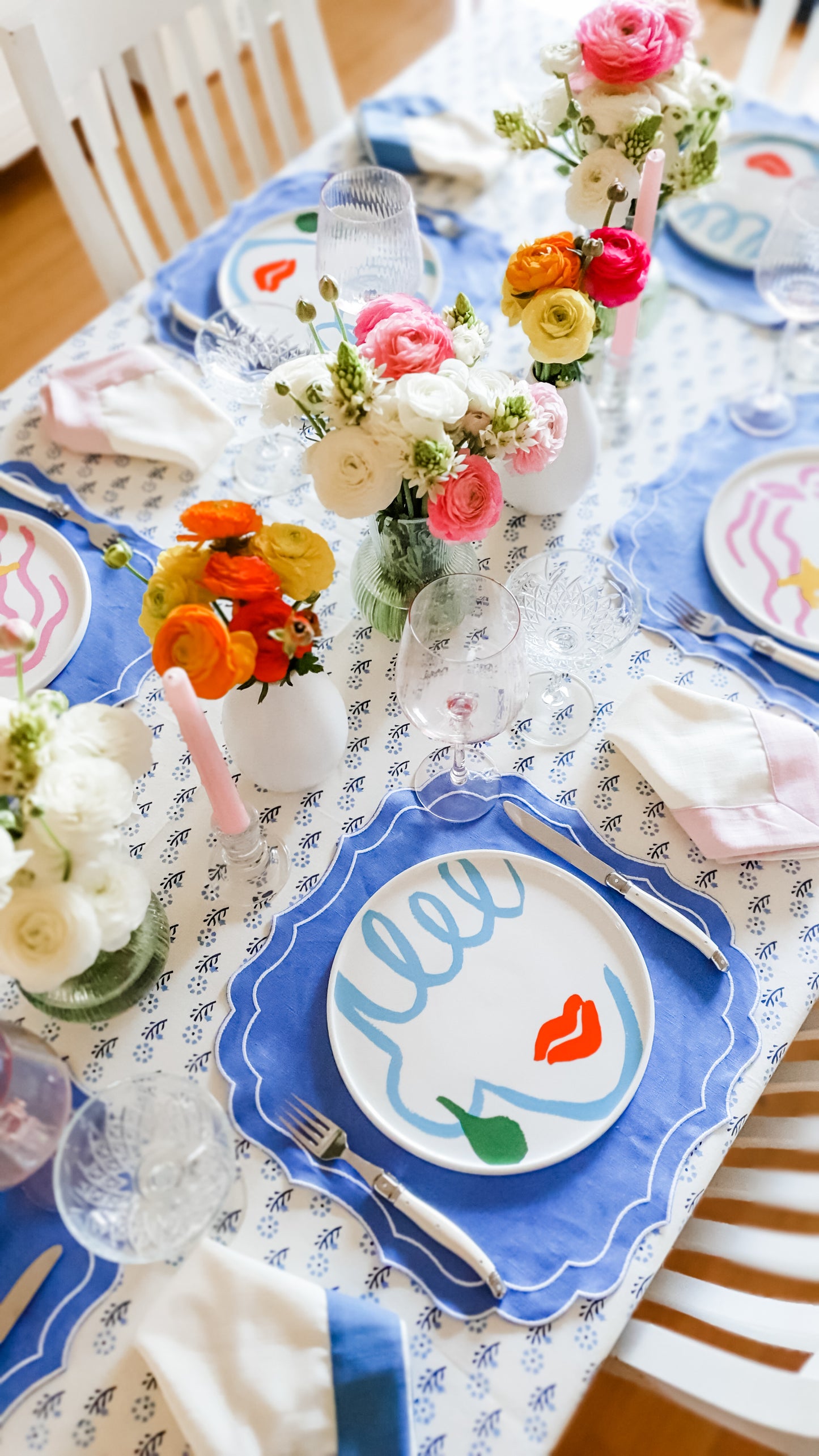 Alessia Tablecloth Blue